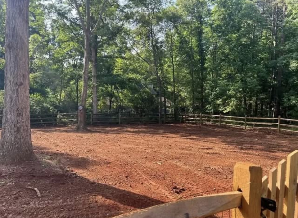 Land clearing and site preparation for hardscaping